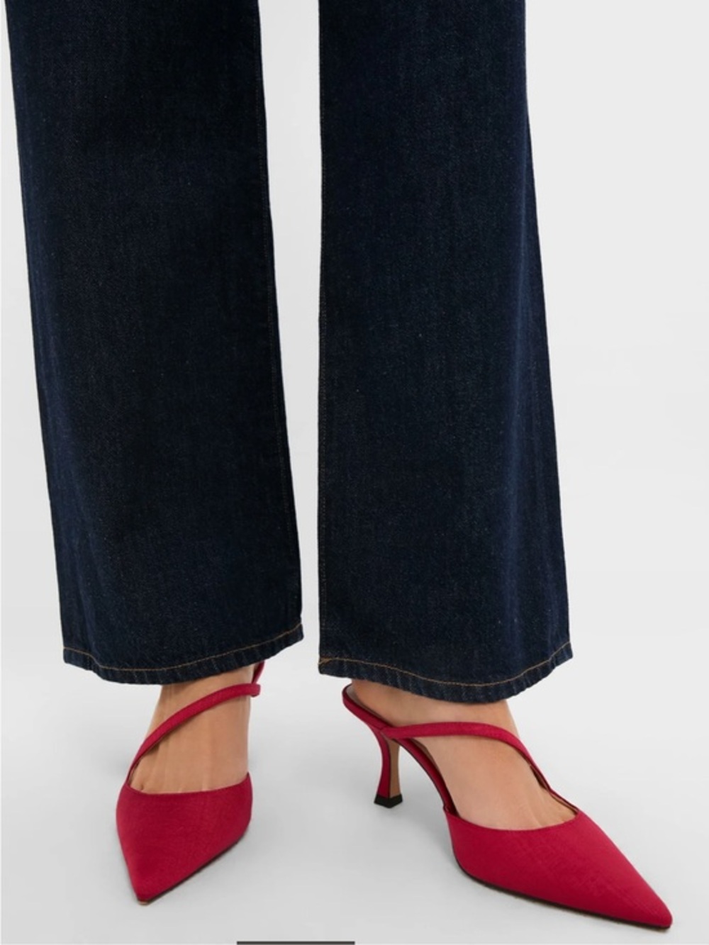 TUCKERNUCK Red Moire Mimi Heels NEW 6.5